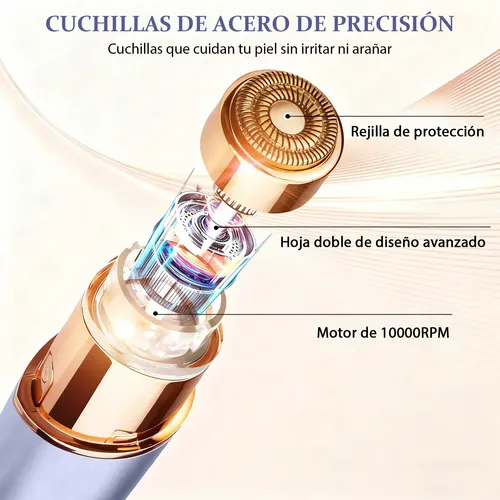 Depiladora Facial 2en1 Rasuradora Eléctrica Mujer Cara Hh Tt