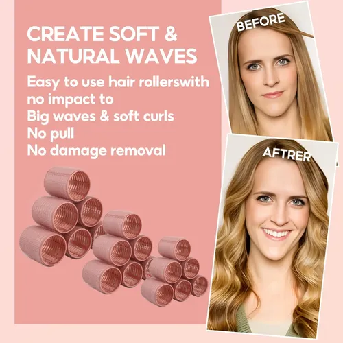 Con 18 Rulos Térmicos Para El Cabello, Rizos Duraderos