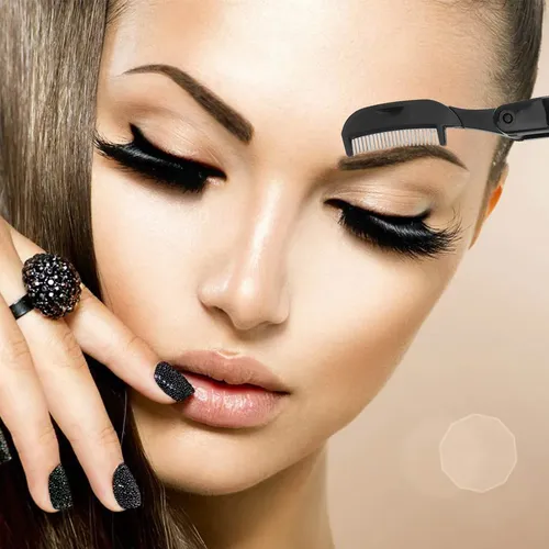 Cepillo Pestañas Y Cejas 3pcs Acero Inoxidable Maquillaje