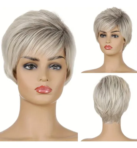 Peluca Bob Corta 8 Pulgadas Mujer