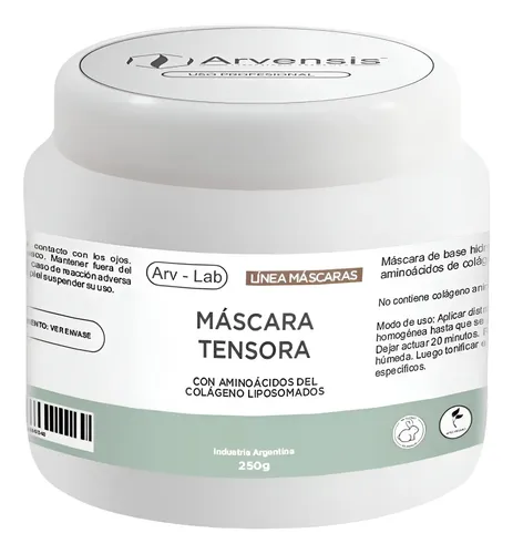 Máscara Tensora De Colágeno Liposomado X 250gr Arvensis Full