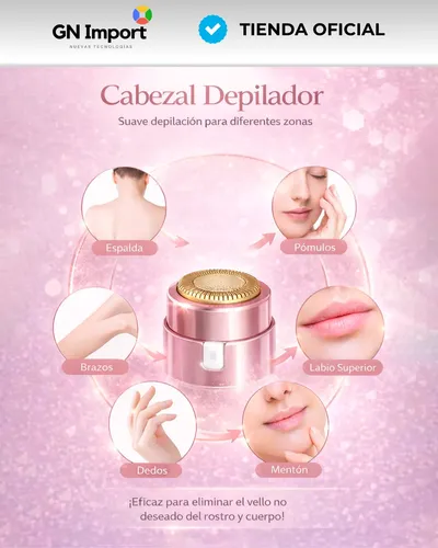 Depilador Facial Vello Corporal Luz Recargable 2 En 1 Mujer