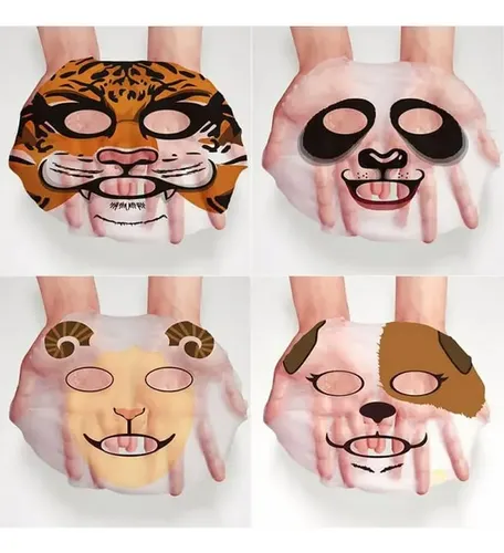 Pack X10 Mascarillas Faciales Hidratante Animalitos Mixta