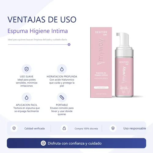 Espuma Higiene Intima Zona Vaginal Para Mujeres