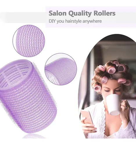 Rizador De Pelo Colorido, Tubos De Plástico Autoadhesivos, 3