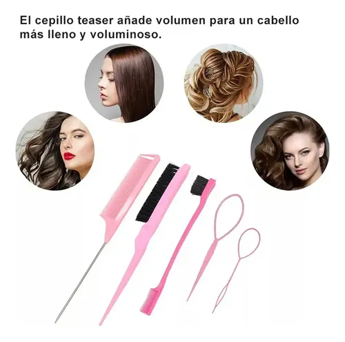 Kit Peinado 16pcs Con Vaporizador Y Accesorios Pink