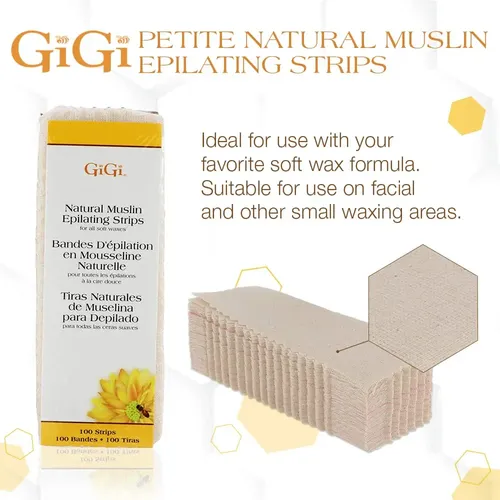 Tiras Depiladoras Gigi Small De Muselina Natural Para Depila