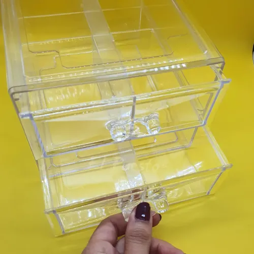 Organizador Acrílico 4 Cajones Transparente Maquillaje Joya