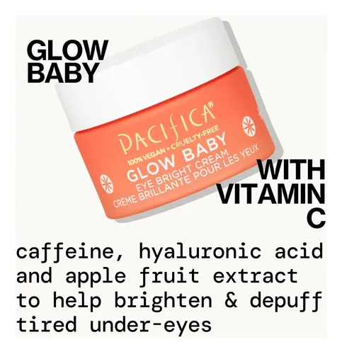 Crema Para Ojos Pacifica Glow Baby Sin Fragancia, 0.5 Oz