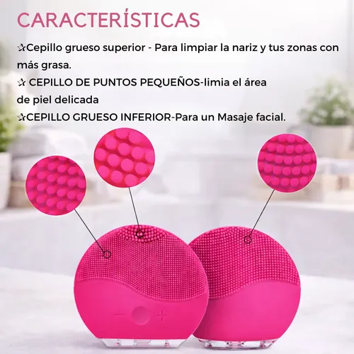 Limpiador Cepillo Facial Vibrador Masajeador Recargable Usb