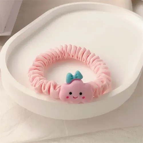Diadema De Pelo Rosa Linda Para Niña Con Elástico