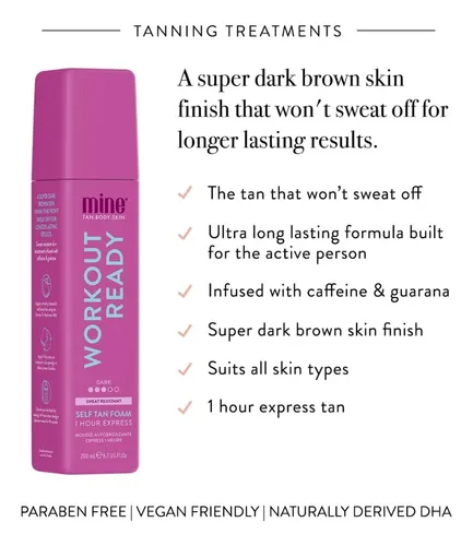 Minetan Workout Ready Tan Espuma Autobronceadora Tratamiento