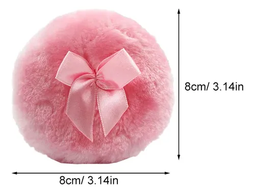 Polvo Corporal Puff Pink Bowknot Powder Fluffy Powder, Bhjh