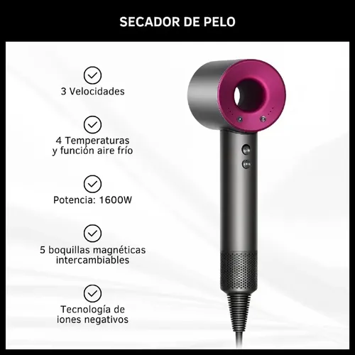 Secador De Pelo Premium Ultra Ionico Frio Calor Difusor