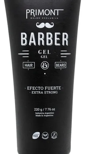 Primont Barber Gel Capilar Vegano Fijación Fuerte Pelo