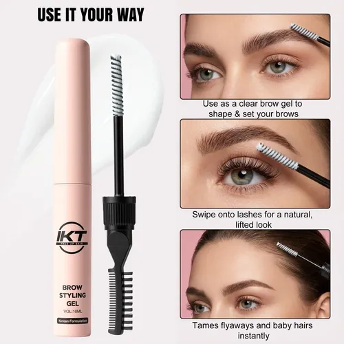 Gel Fijador De Cejas Con Cepillo Y Peine Ikt 01