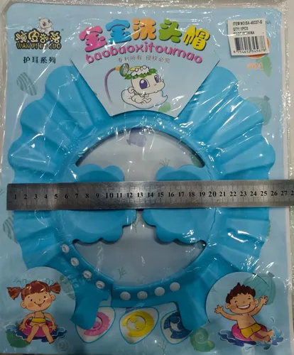 Gorro Vicera Sombrero De Baño Para Ducha Bebes Celeste