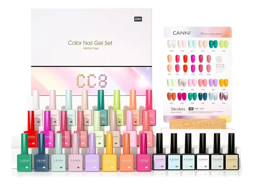 Esmalte Gel Canni Cc8 30pcs 9ml Hema-free Set Pastel Y