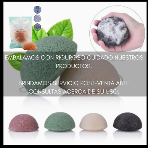 Esponja Facial Konjac Arcilla Rosa Francesa Piel Seca Korea