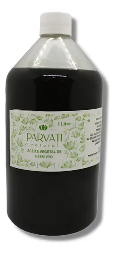 Aceite Neem Virgen Y Organico 1 Ltro Uso Cosmetico