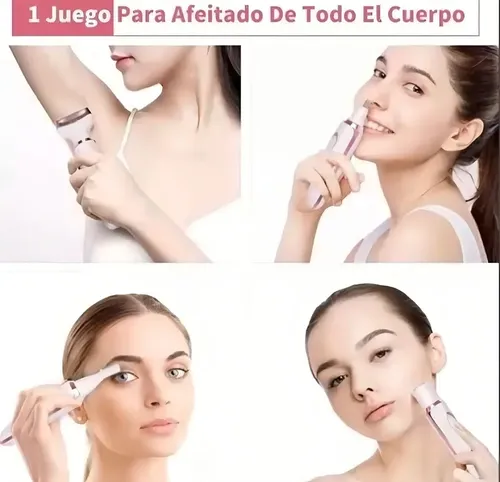 Depiladora Rasuradora 4 En 1 Lady Shaver Facial Corporal Usb Color Blanco