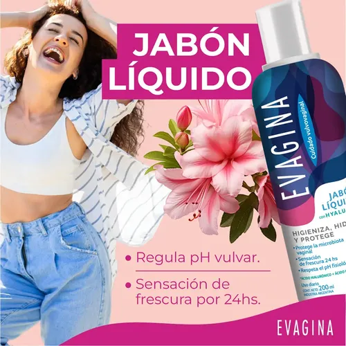 Evagina Jabón Líquido Íntimo Higieniza Hidrata Protege 200ml