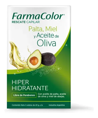 Farmacolor Rescate Capilar Palta Miel Oliva 5 Sobres