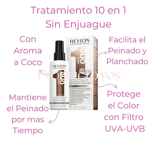 Tratamiento Pelo Seco Dañado Hidratante 10 En 1 Coco Revlon