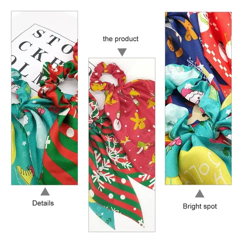 Diadema Con Estampado Navideño, 9 Unidades