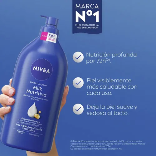 Crema Corporal Body Milk Nutritiva Piel Seca Nivea 1000ml