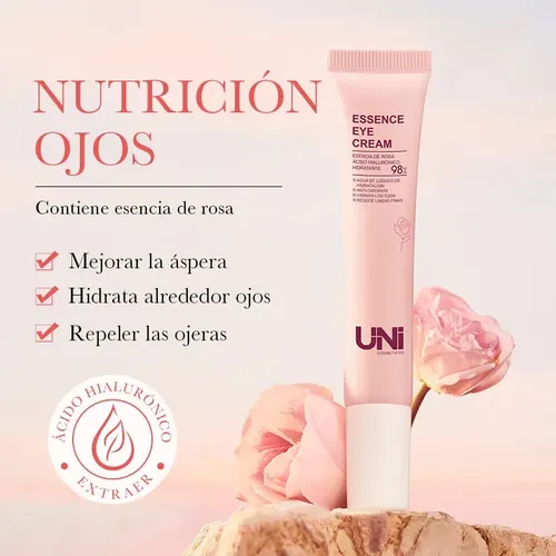 Contorno Para Ojos Hidratante De Rosas Con Acido Hialuronico Todo Tipo De Piel Día/noche