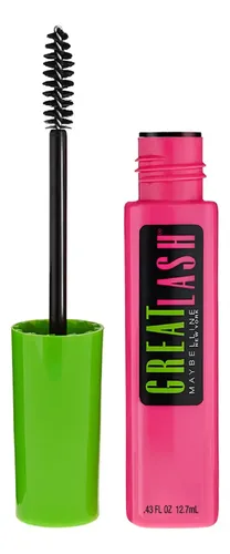 Máscara de pestañas Maybelline Great Lash 12.717ml color blackest black