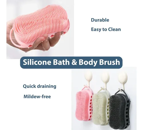 Cepillo Exfoliante De Silicona Mtboi 2 En 1 (negro)