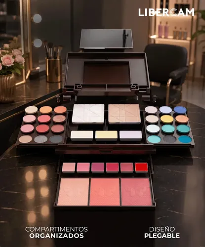 Set Maquillaje Completo 38 Colores Espejo Paleta De Sombras