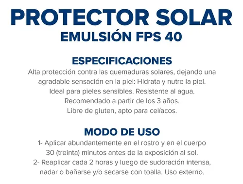 Protector Solar Dermaglós FPS40 Emulsión x380ml