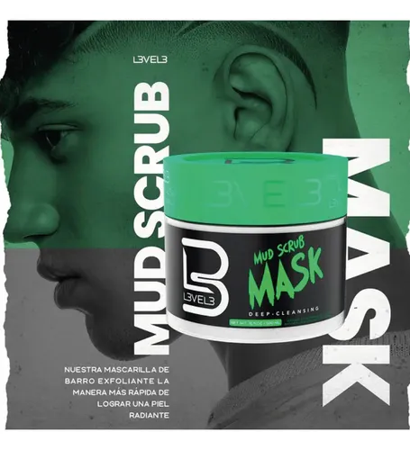 Mascarilla Facial L3 Level 3 Exfoliante De Barro 500ml
