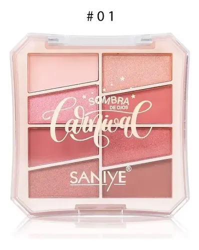 Paleta Sombras De Ojos Carnival Tonos Saniye  Maquillaje X8