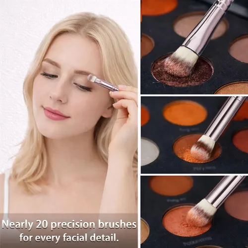 Set De Brochas De Maquillaje Yolygir 32 Unidades Marrón