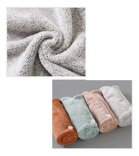 2 Gorros De Baño Ecológicos De Carbón De Bambú Para Secar El