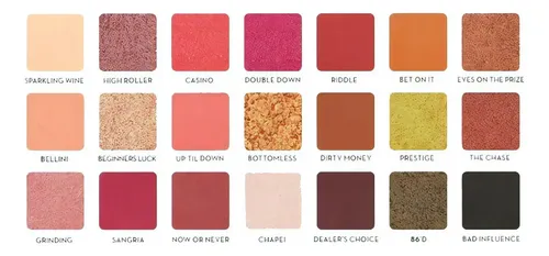 Paleta De 21 Sombras Blackjack Tough Girl Rude Cosmetics