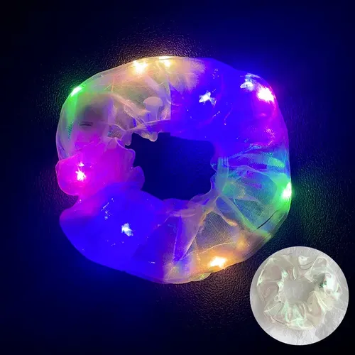 20pcs Goma Elásticas Led Light Pelo Scrunchies Para