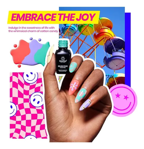 Kit Esmalte Gel 35 Colores Uv Base Top Coat Manicura