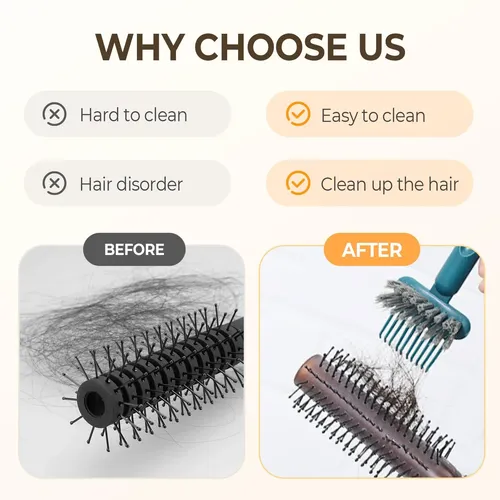 3 Piezas Limpiador De Peines Para Cabello Cepillo Efectivo