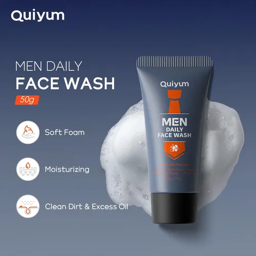 Quiyum Men Daily Face Wash: Piel Fresca Y Limpia 50g