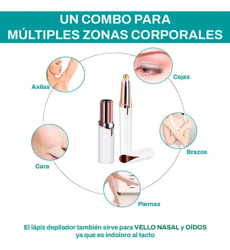 Depiladora Facial Recargable Rosa Cejas y Rostro Eléctrica