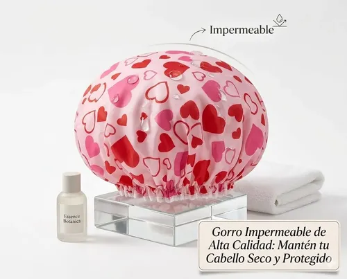 Gorro De Ducha Impermeable Diseños Surtidos Pack X4 Baño