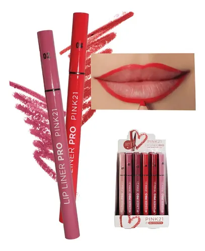 Delineador De Labios Pink21 Lip Liner Pro Larga Duración Color 01
