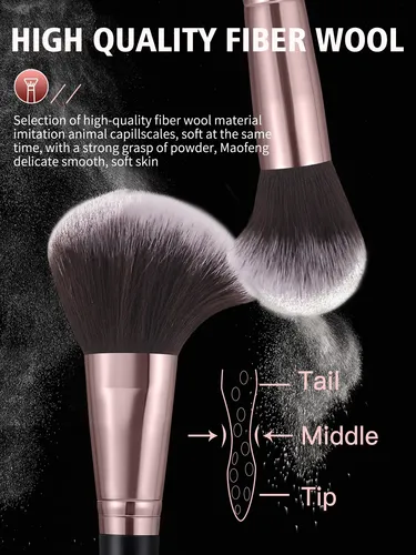 Set 20 Brochas Y Esponjas De Maquillaje Con Neceser