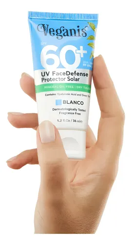 Protector Solar Facial Veganis Fps60 Con Acido Hialuronico
