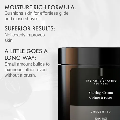 Crema De Afeitar Sin Perfume The Art Of Shaving, 5.28 Oz